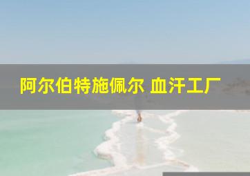 阿尔伯特施佩尔 血汗工厂